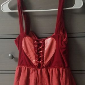 Red Alice and Wonderland Dress